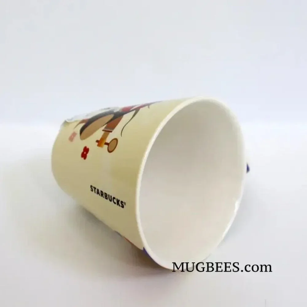 Starbucks Korea Heritage Collection Twirl Handle Ceramic Coffee Cup Mug